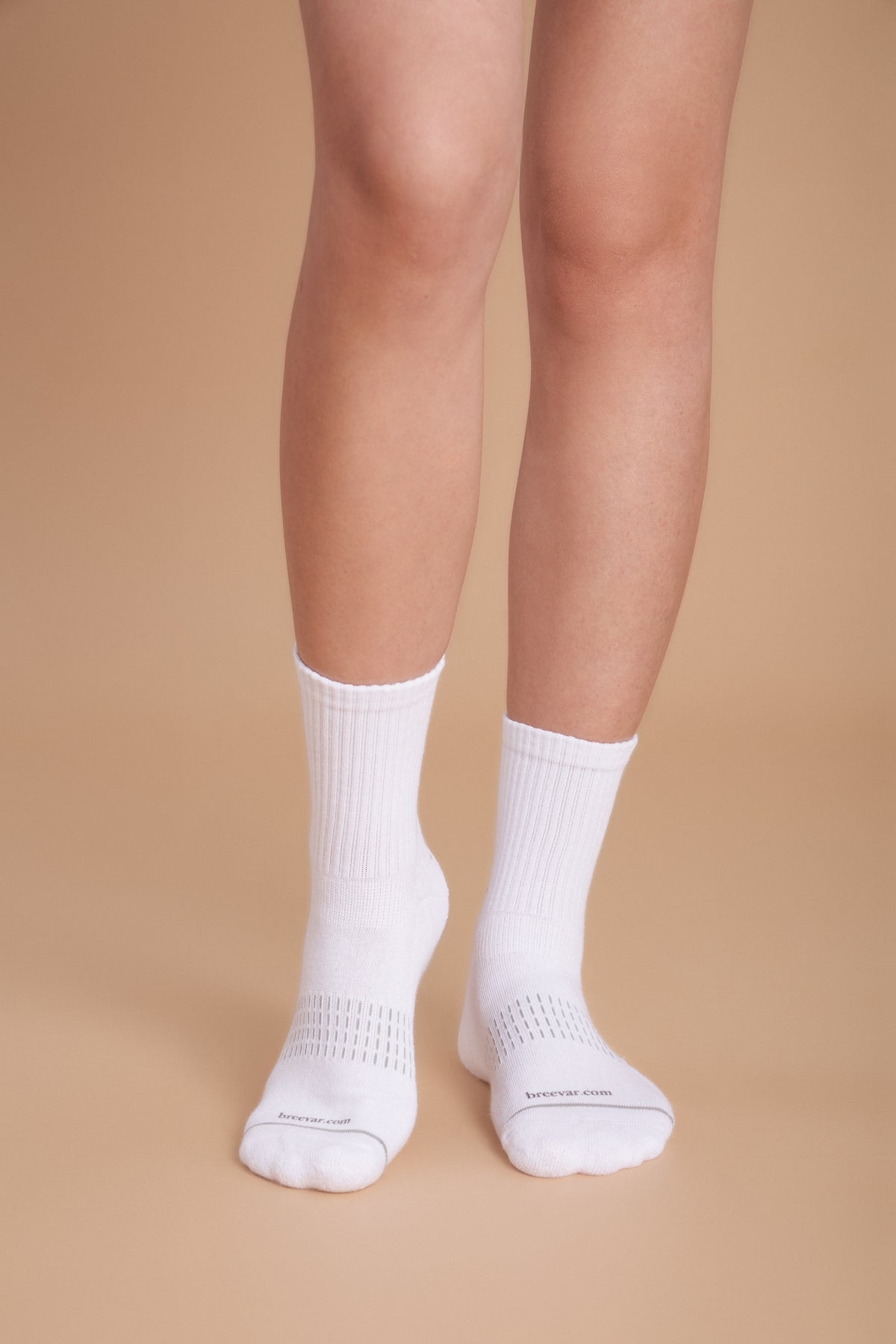 3-Pack Women's 3D Sports Crew Socks — mesh and knit zones over foot