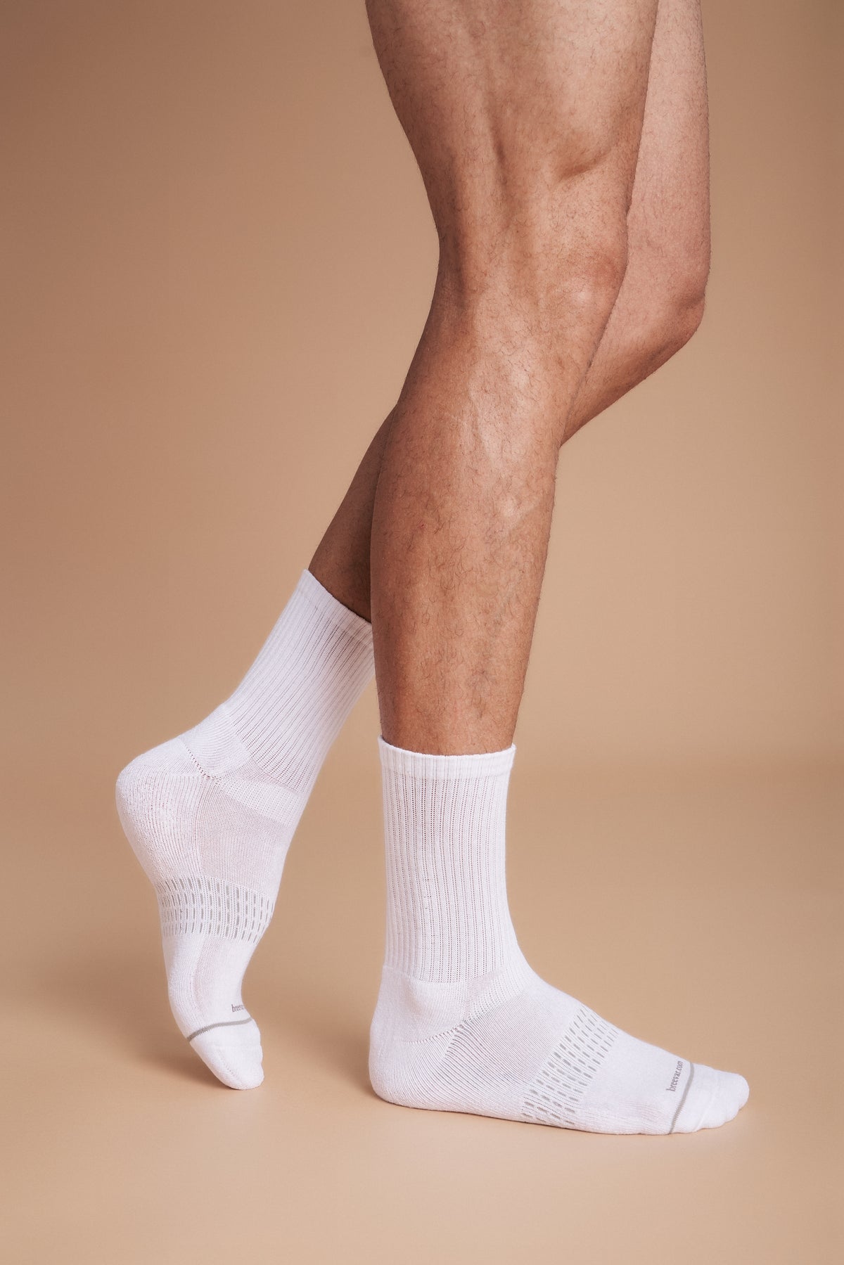 3-Pack Men's 3D Sports Crew Socks — mesh and knit zones over foot