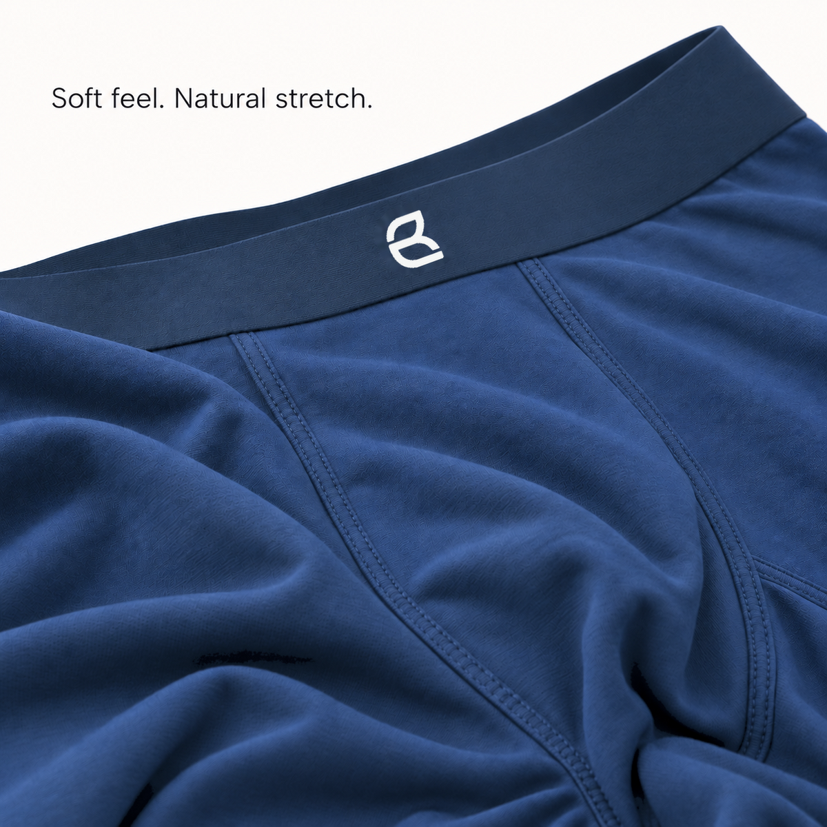 Men’s Seamless Anti-Chafe Long Boxer Brief — fabric drape and smooth knit