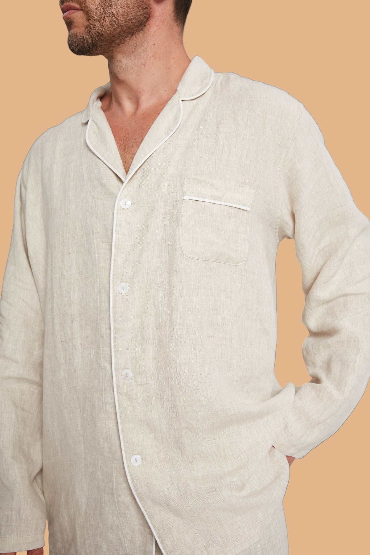 Hemp Lovers’ Sleepwear Set for 2 — hemp weave, pocket and buttons