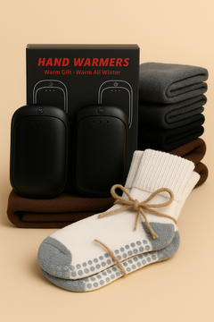 His Stay Warm Bundle with hand warmers and socks