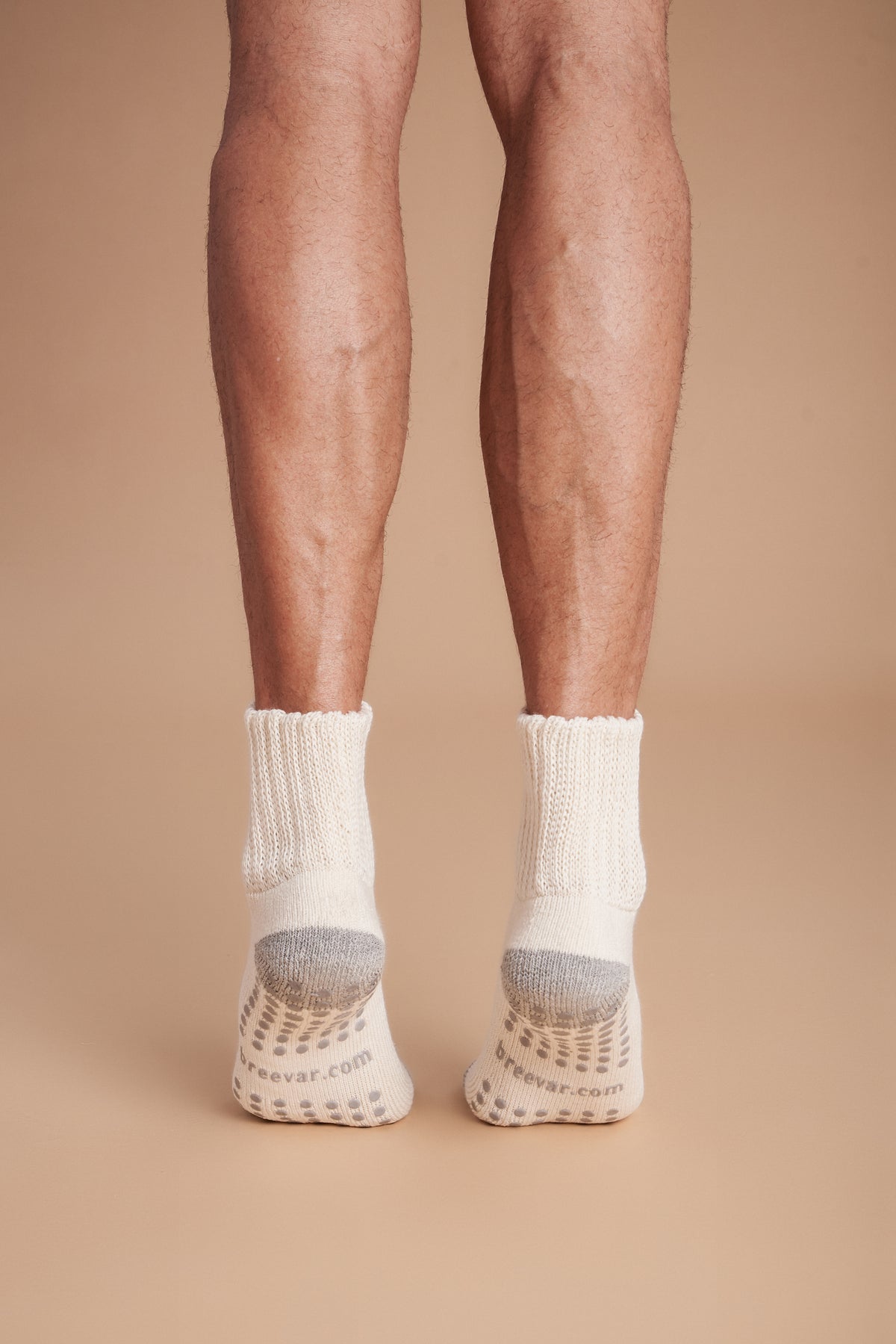 12-Pack Men's Work From Home Crew Socks with Relaxed Cuff and Non-Slip Grip — relaxed ribbed cuff