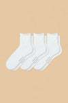 Soft women’s roll top socks with a comfortable non-binding cuff, breathable cotton blend, and classic ankle length—perfect for everyday wear.