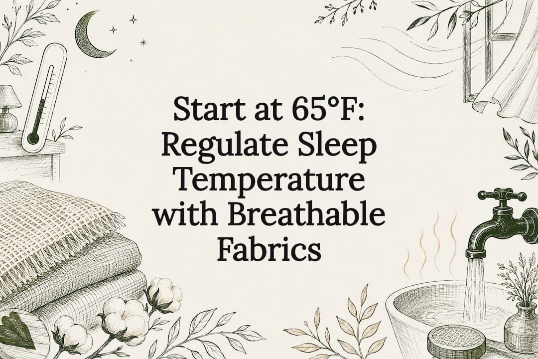 Decorative sleep temperature title card illustration