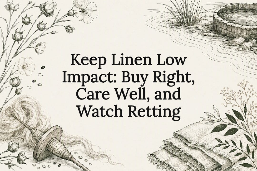 Decorative linen sustainability title card