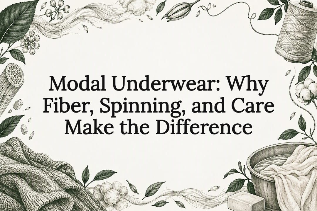 Decorative modal fiber title card illustration