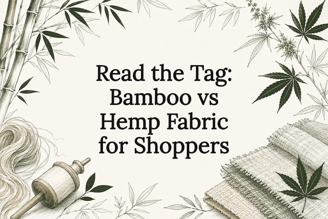 Bamboo and hemp fiber title card illustration