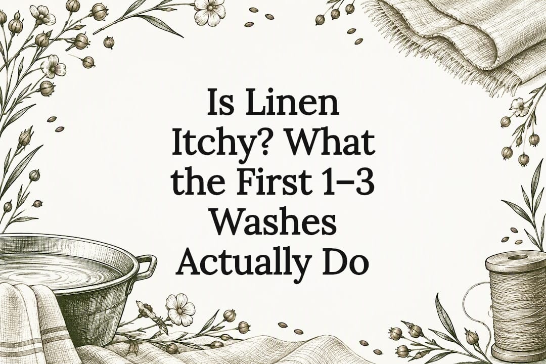 Flax and linen wash-themed title illustration