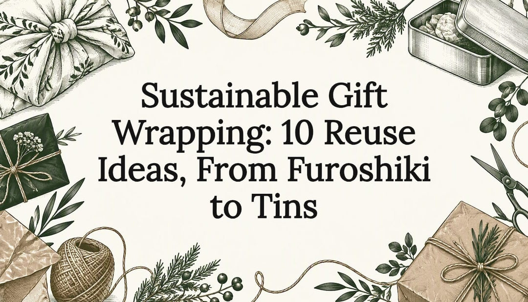 Sketches of reusable gift wrapping materials