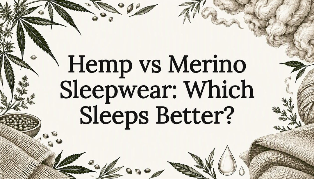 Hand-drawn hemp and merino fiber title card