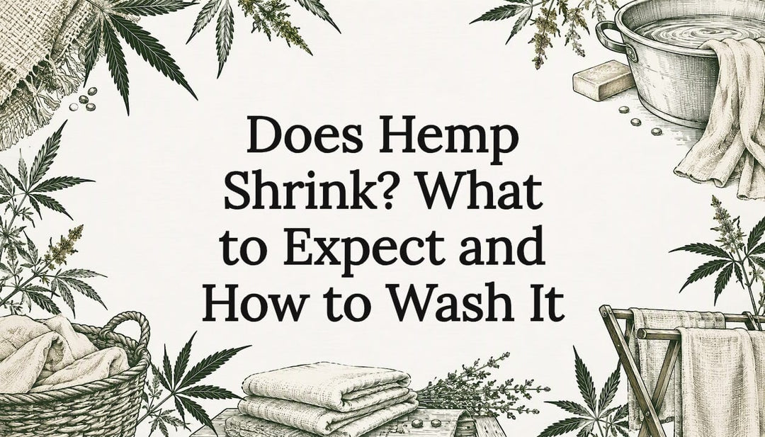 Hemp care title card with hand-drawn details