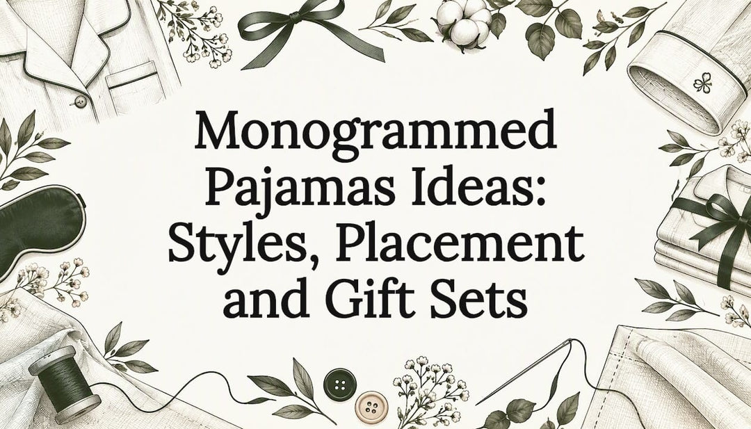 Hand-drawn pajama details frame the title