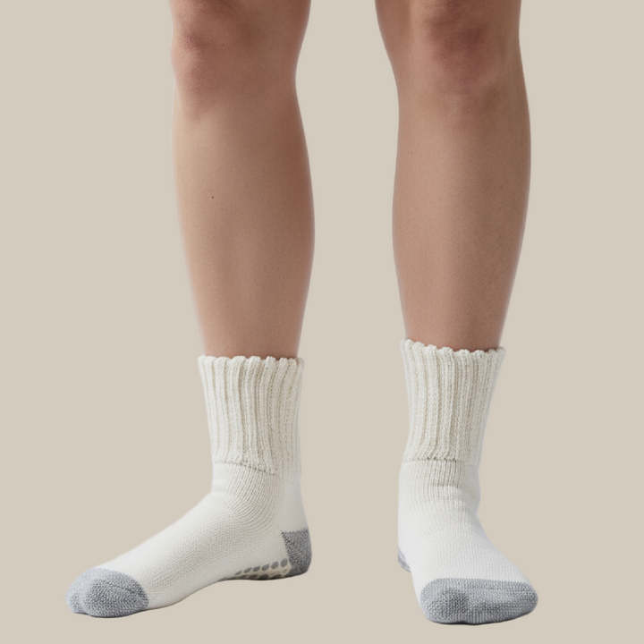 Women's Work From Home Socks with Relaxed Cuff and Non-Slip Grip
