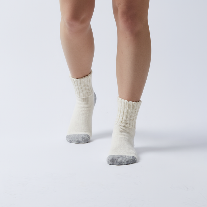 Women's Work From Home Socks with Relaxed Cuff and Non-Slip Grip
