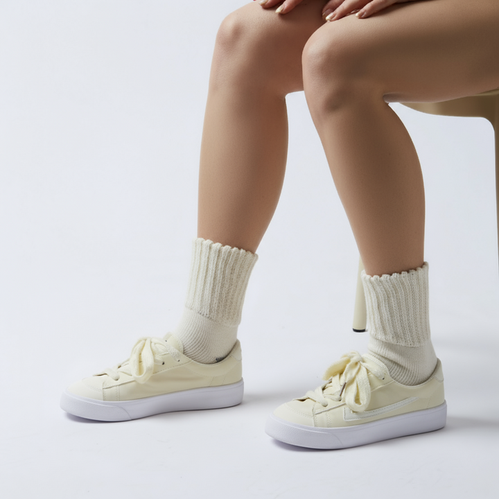Women's Work From Home Socks with Relaxed Cuff and Non-Slip Grip