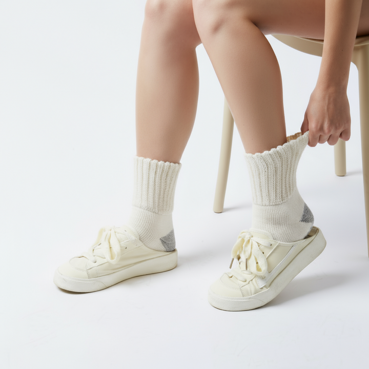 Women's Work From Home Socks with Relaxed Cuff and Non-Slip Grip