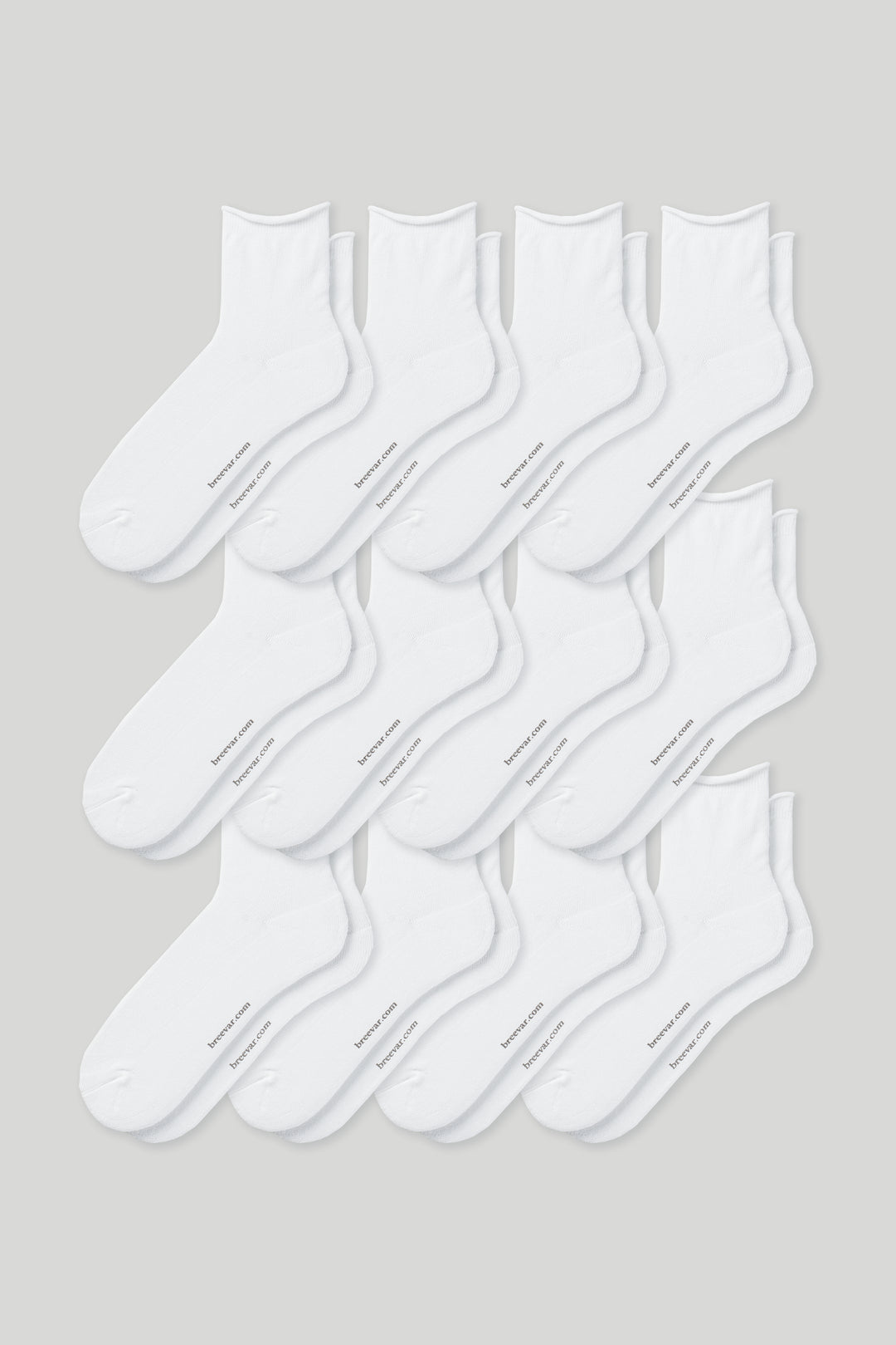 Soft women’s roll top socks with a comfortable non-binding cuff, breathable cotton blend, and classic ankle length—perfect for everyday wear.