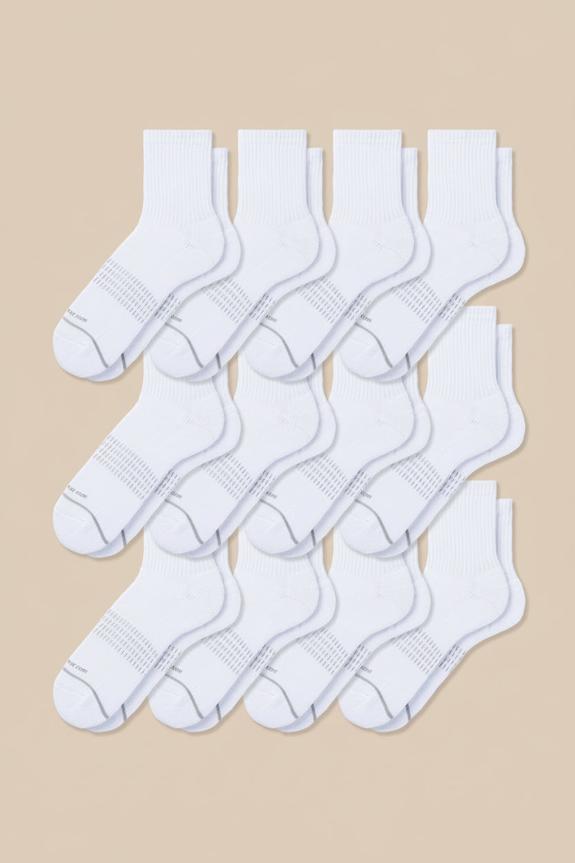 Set of three pairs of 3D sport socks with cushioned support, breathable mesh design, and moisture-wicking fabric—ideal for running, training, and daily workouts.