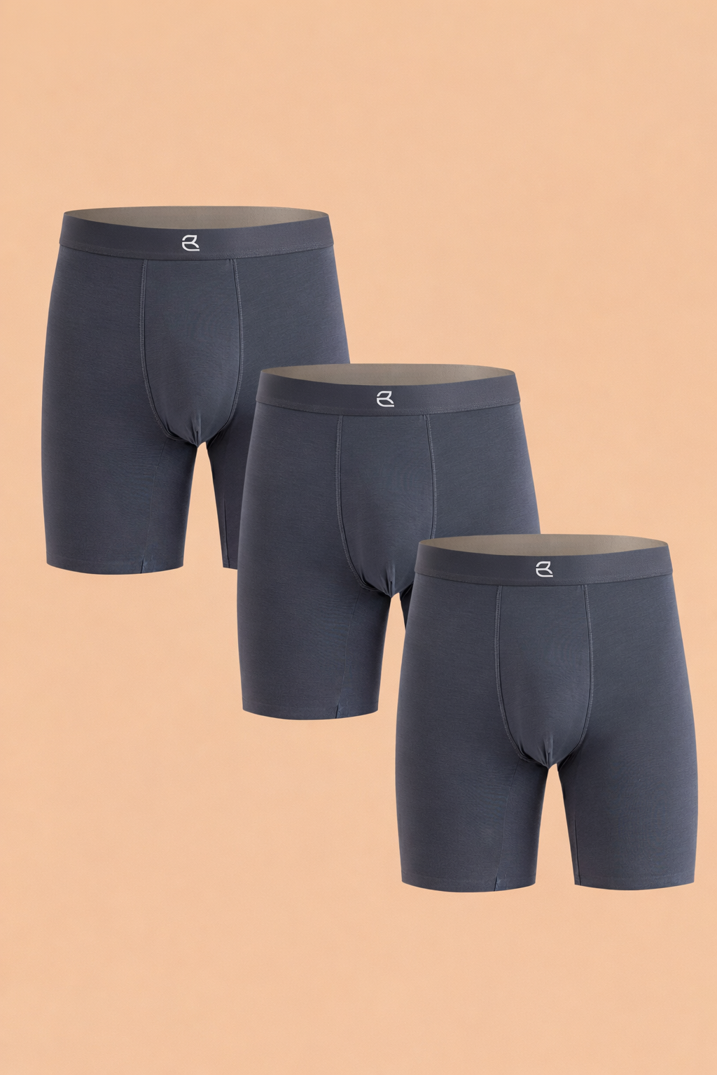 3-Pack Men’s Seamless Anti-Chafe Long Boxer Brief