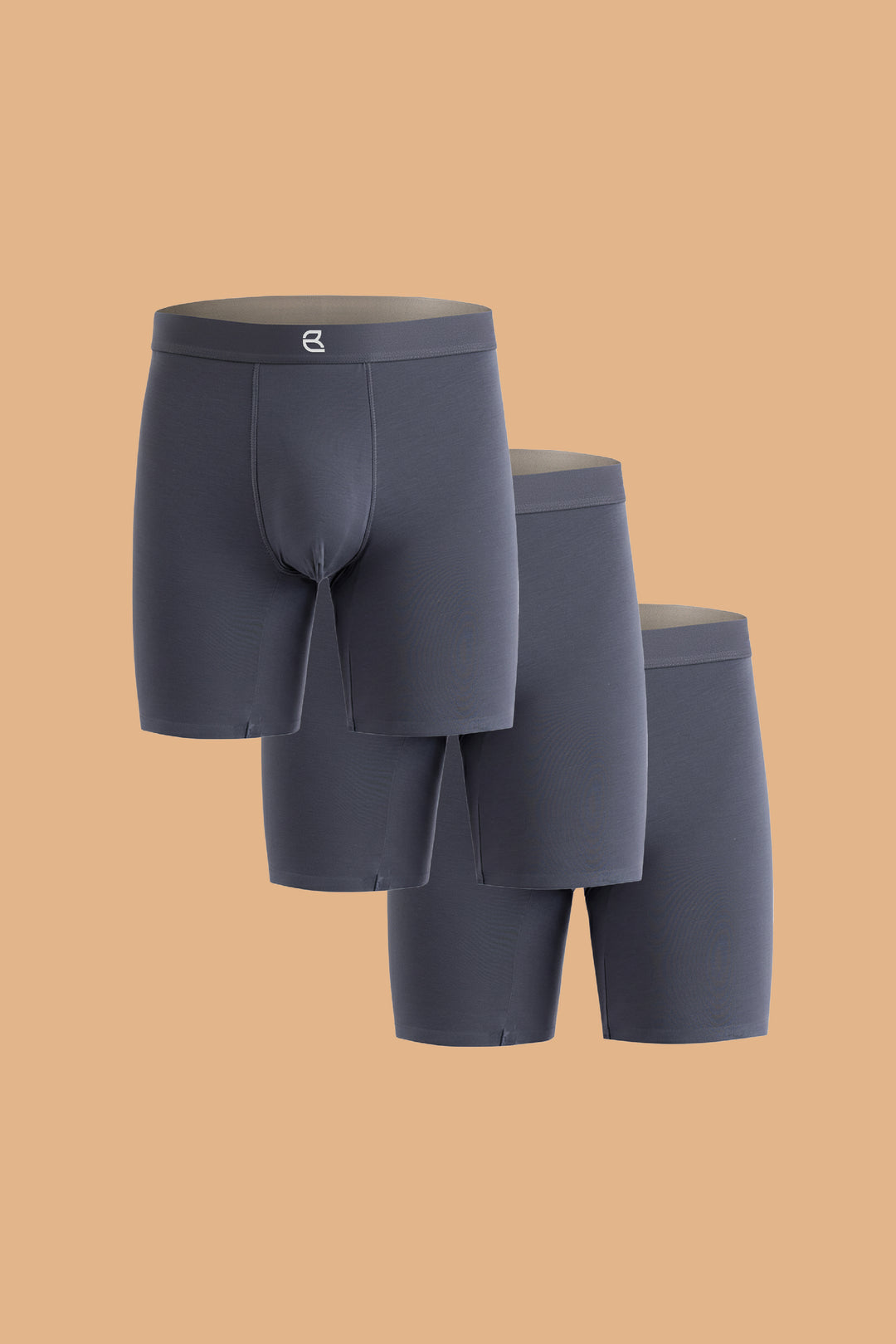 3-Pack Men’s Seamless Anti-Chafe Long Boxer Brief