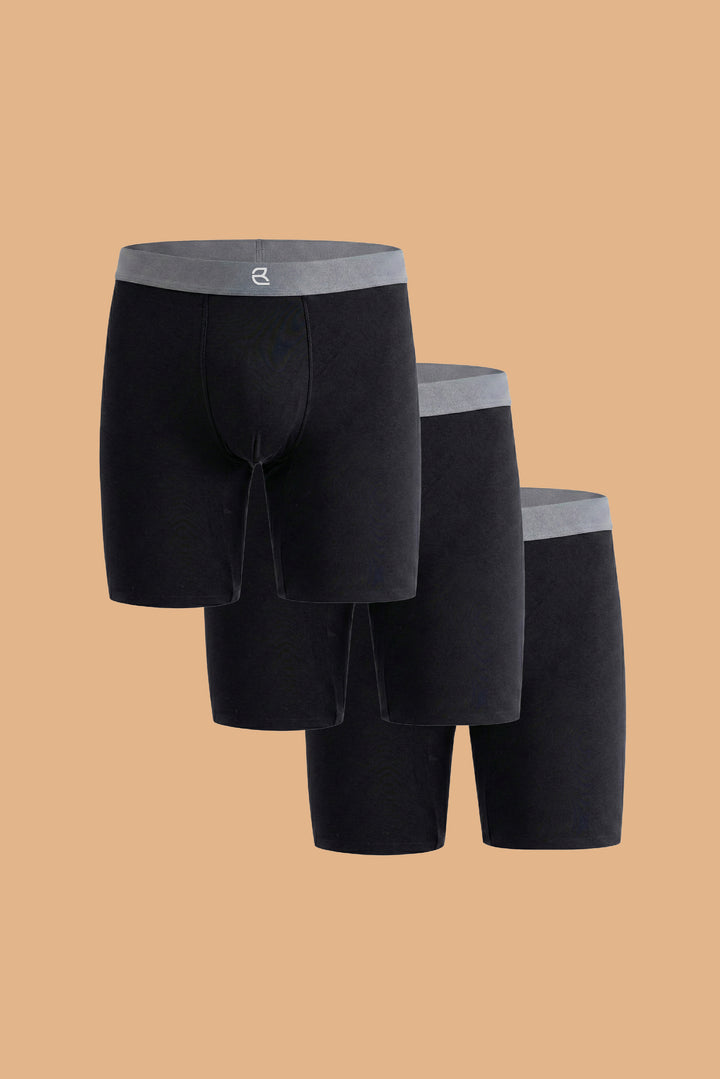 3-Pack Men’s Seamless Anti-Chafe Long Boxer Brief