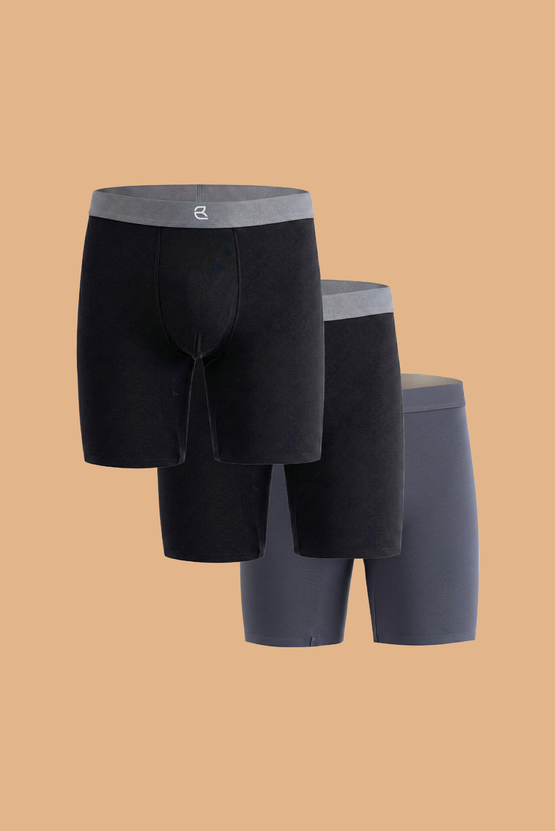 3-Pack Men’s Seamless Anti-Chafe Long Boxer Brief