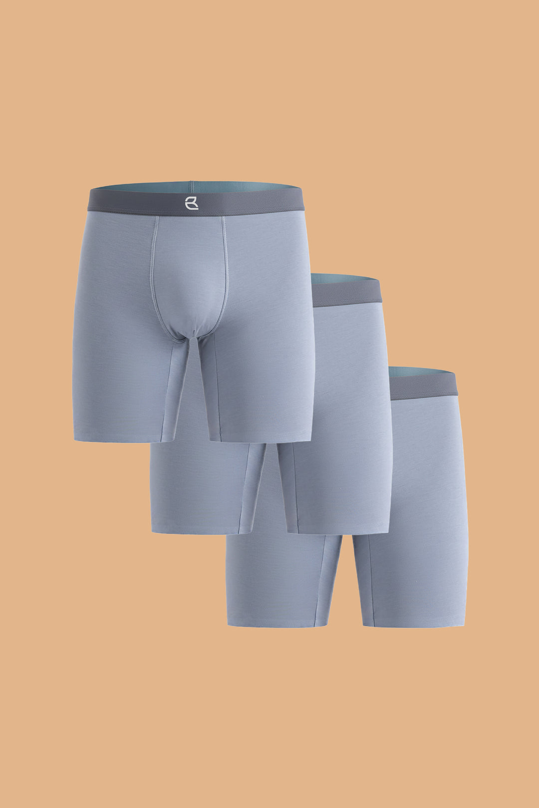 3-Pack Men’s Seamless Anti-Chafe Long Boxer Brief