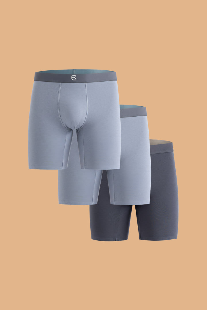3-Pack Men’s Seamless Anti-Chafe Long Boxer Brief