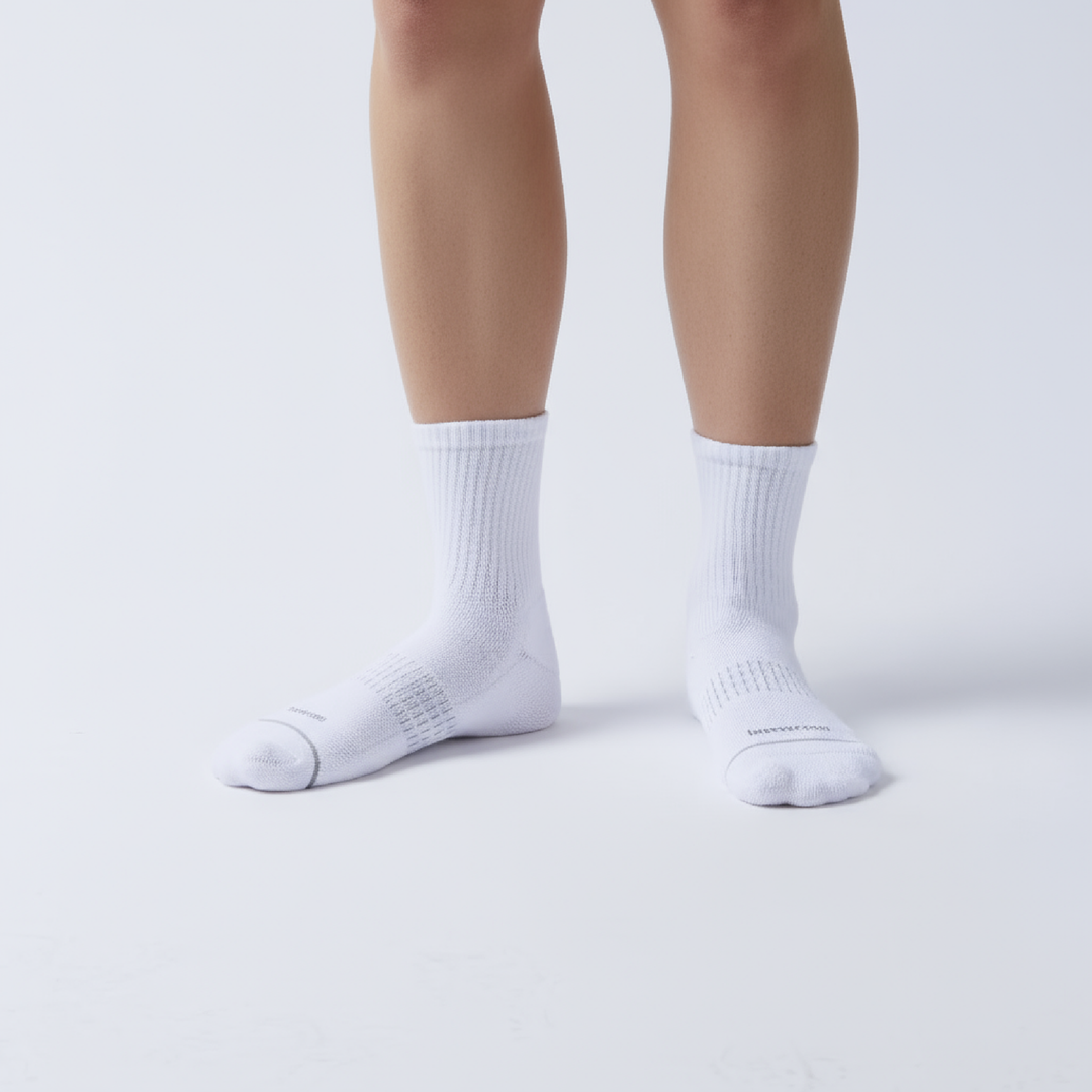 Set of three pairs of 3D sport socks with cushioned support, breathable mesh design, and moisture-wicking fabric—ideal for running, training, and daily workouts.