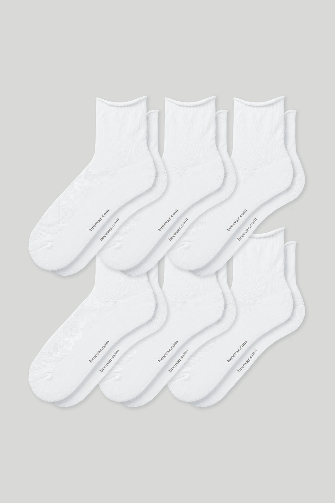 Soft women’s roll top socks with a comfortable non-binding cuff, breathable cotton blend, and classic ankle length—perfect for everyday wear.