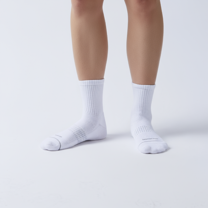 Set of three pairs of 3D sport socks with cushioned support, breathable mesh design, and moisture-wicking fabric—ideal for running, training, and daily workouts.