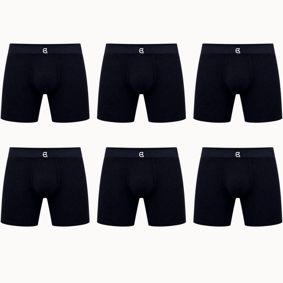 6-Pack Men’s Seamless Anti-Chafe Long Boxer Brief