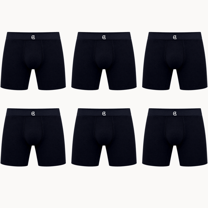 6-Pack Men’s Seamless Anti-Chafe Long Boxer Brief