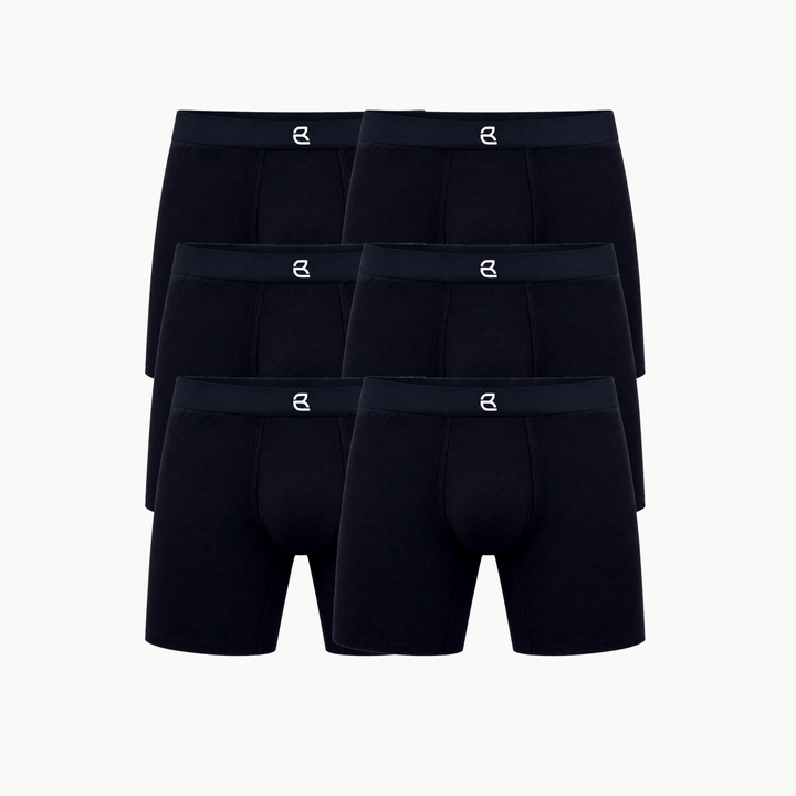 6-Pack Men’s Seamless Anti-Chafe Long Boxer Brief