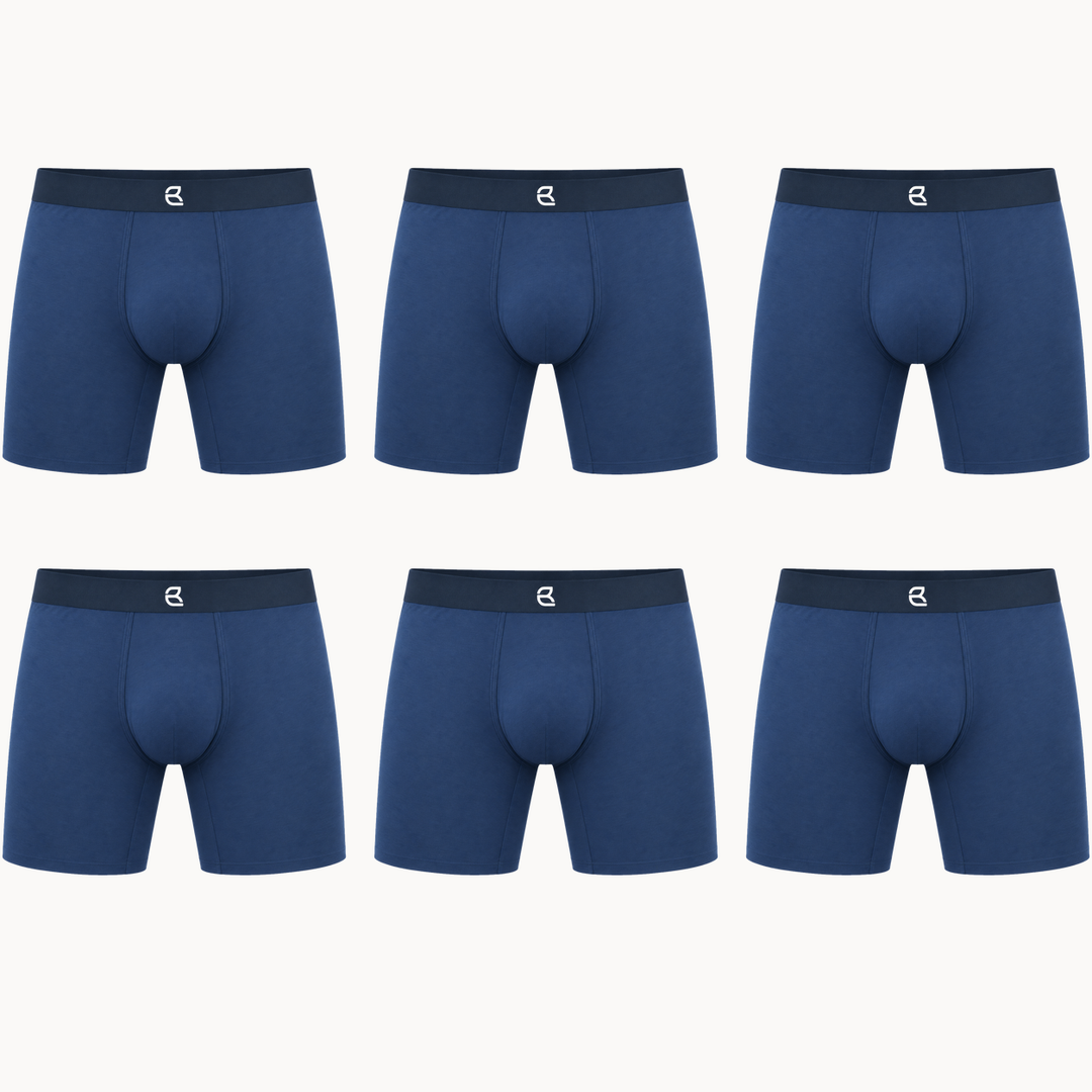 6-Pack Men’s Seamless Anti-Chafe Long Boxer Brief