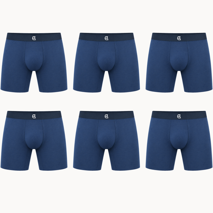 6-Pack Men’s Seamless Anti-Chafe Long Boxer Brief