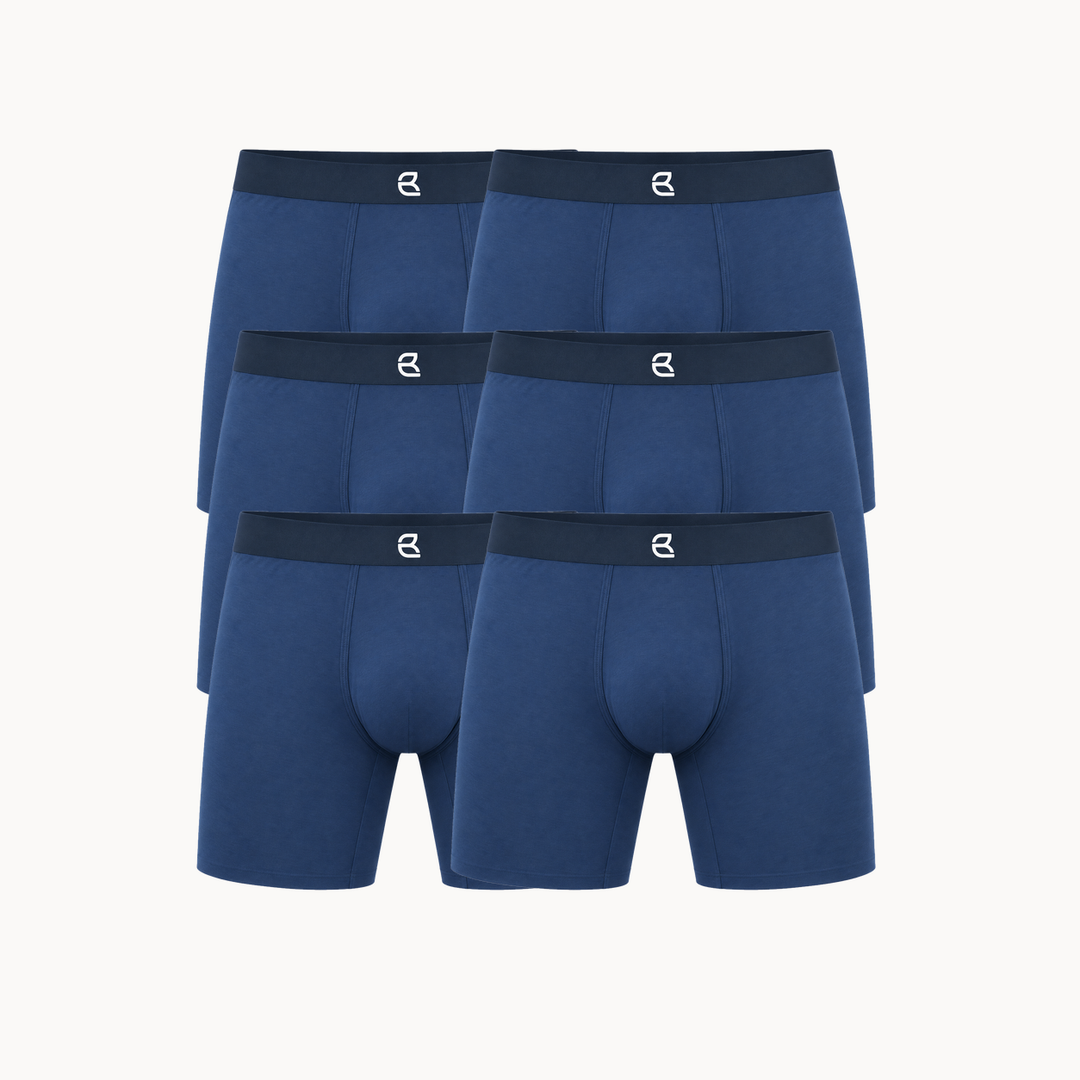 6-Pack Men’s Seamless Anti-Chafe Long Boxer Brief
