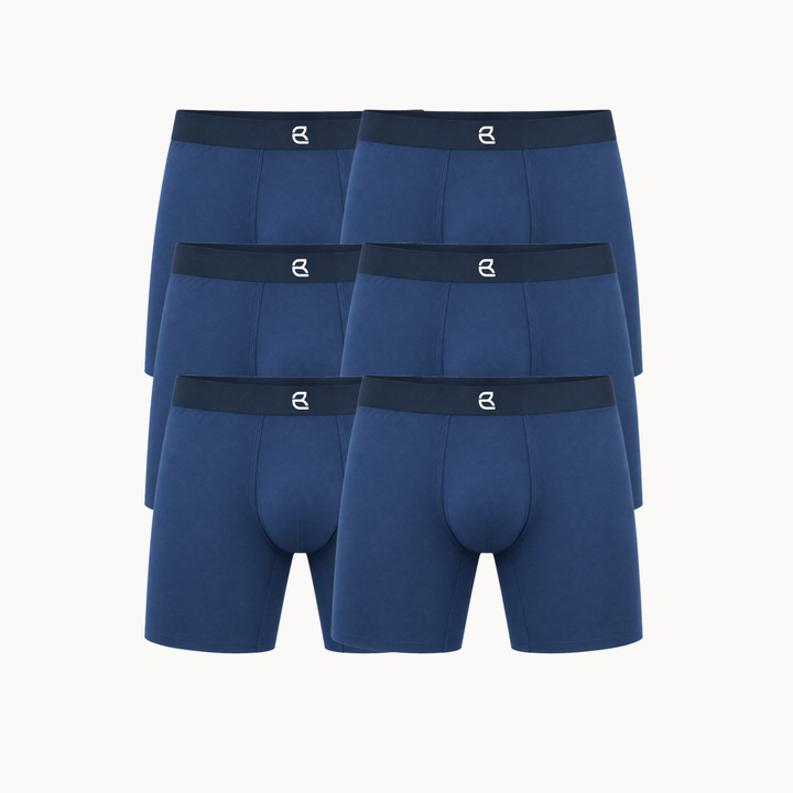 6-Pack Men’s Seamless Anti-Chafe Long Boxer Brief