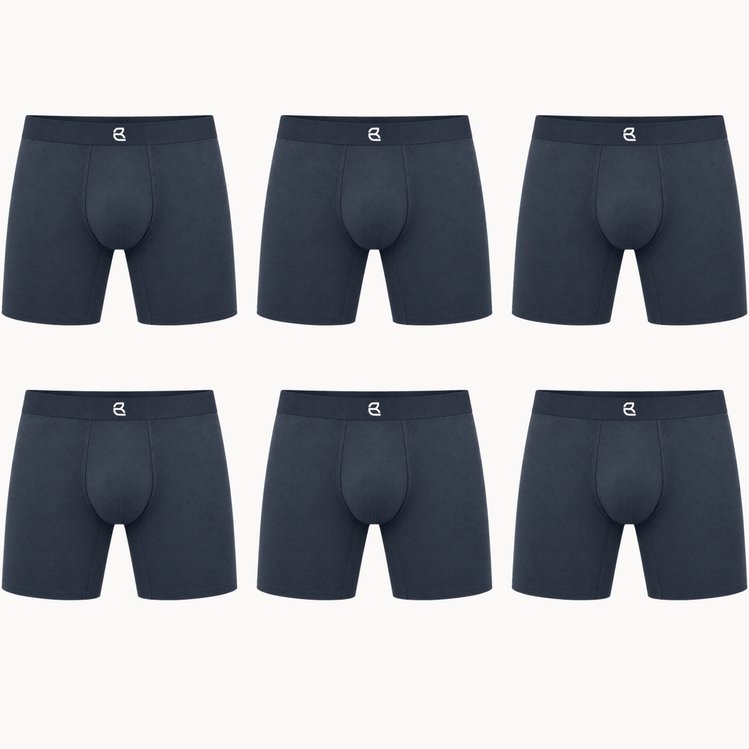 6-Pack Men’s Seamless Anti-Chafe Long Boxer Brief