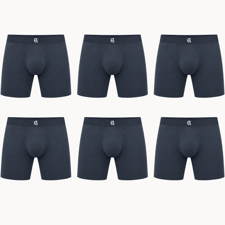 6-Pack Men’s Seamless Anti-Chafe Long Boxer Brief