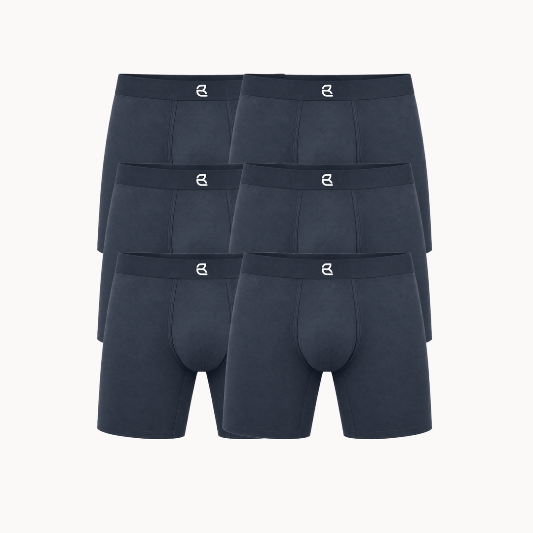 6-Pack Men’s Seamless Anti-Chafe Long Boxer Brief