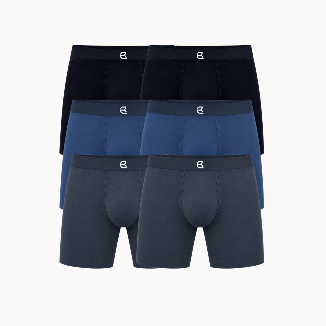 6-Pack Men’s Seamless Anti-Chafe Long Boxer Brief
