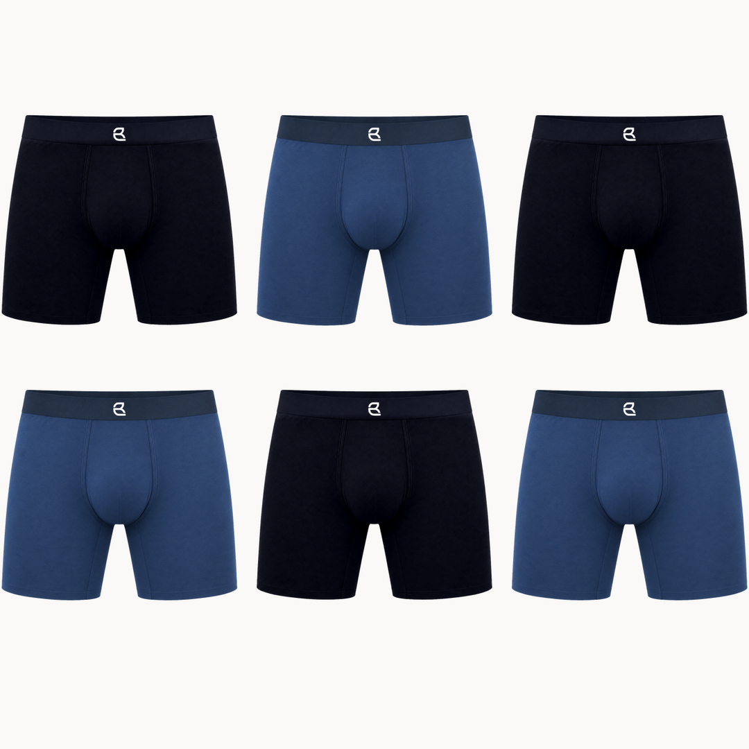 6-Pack Men’s Seamless Anti-Chafe Long Boxer Brief