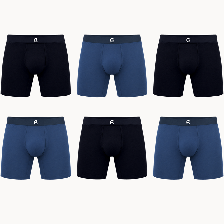 6-Pack Men’s Seamless Anti-Chafe Long Boxer Brief