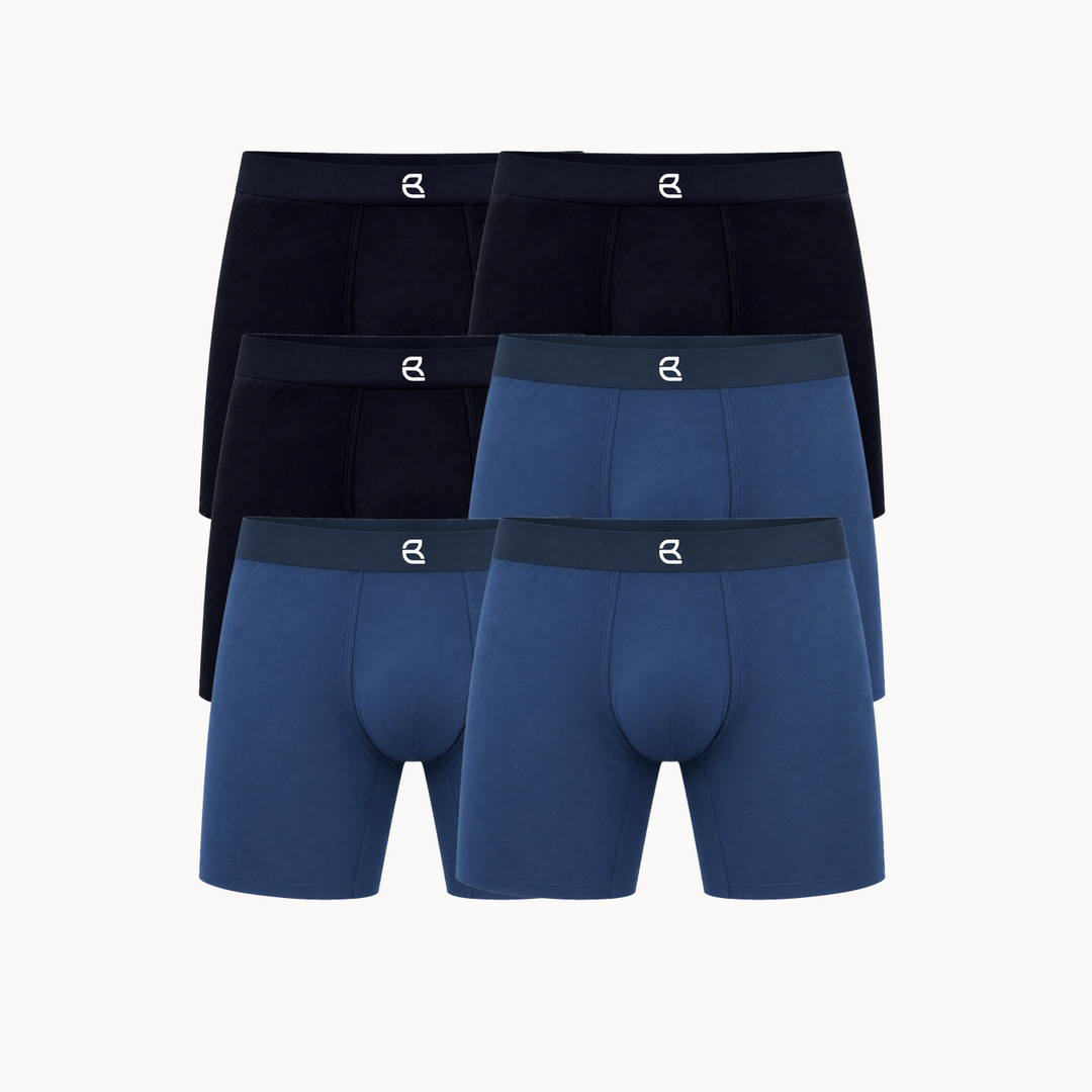 6-Pack Men’s Seamless Anti-Chafe Long Boxer Brief