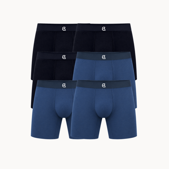 6-Pack Men’s Seamless Anti-Chafe Long Boxer Brief