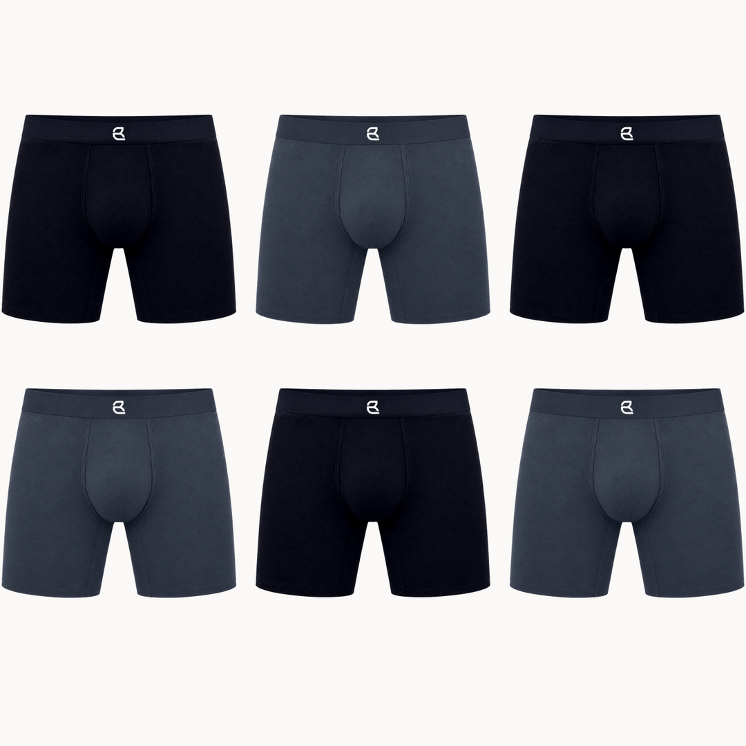 6-Pack Men’s Seamless Anti-Chafe Long Boxer Brief