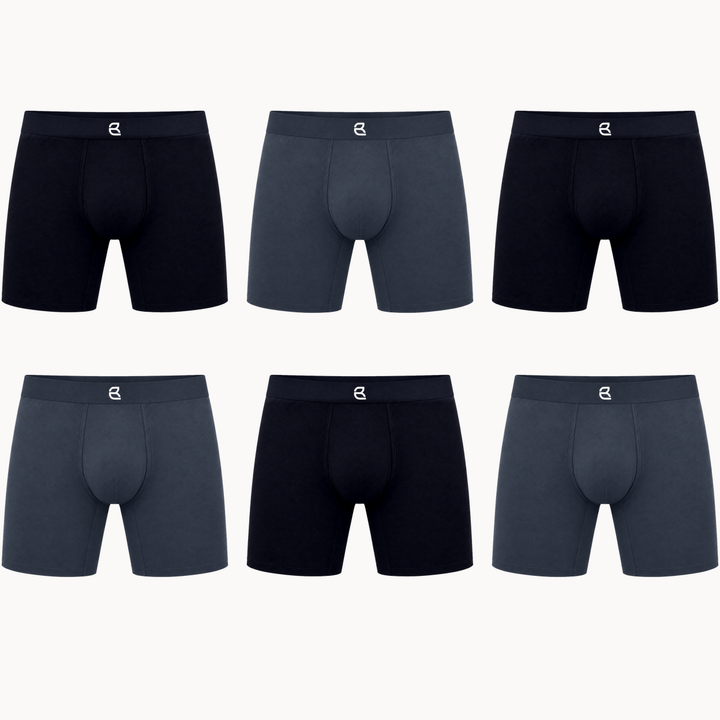 6-Pack Men’s Seamless Anti-Chafe Long Boxer Brief