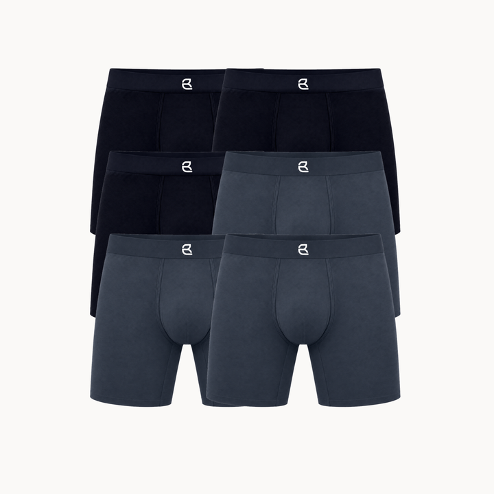 6-Pack Men’s Seamless Anti-Chafe Long Boxer Brief