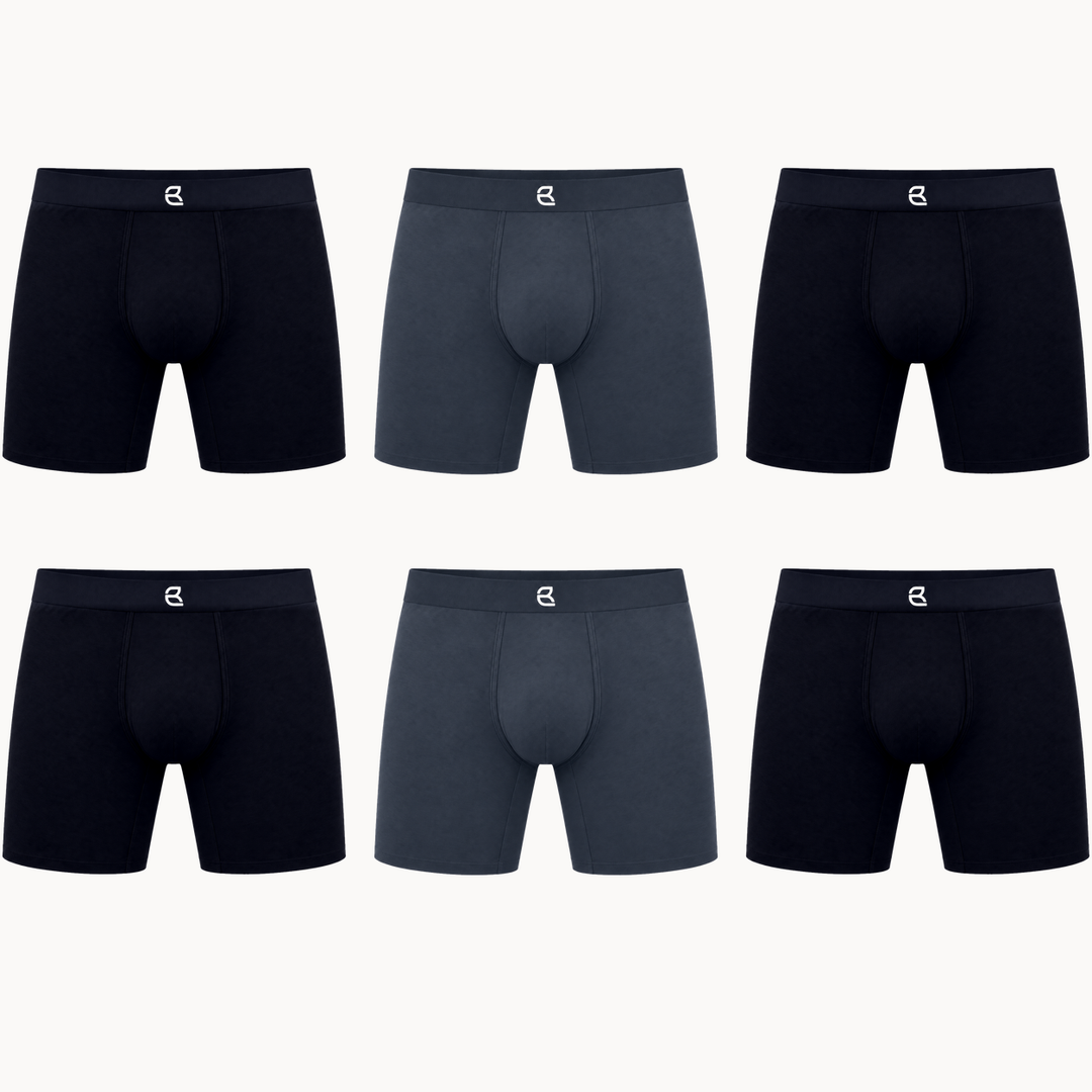 6-Pack Men’s Seamless Anti-Chafe Long Boxer Brief